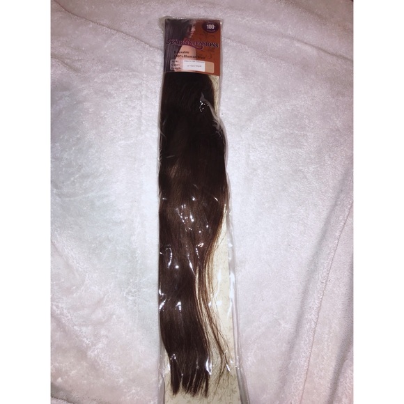 NWT 24” Medium Brown 160g REAL hair extensions - Picture 5 of 7